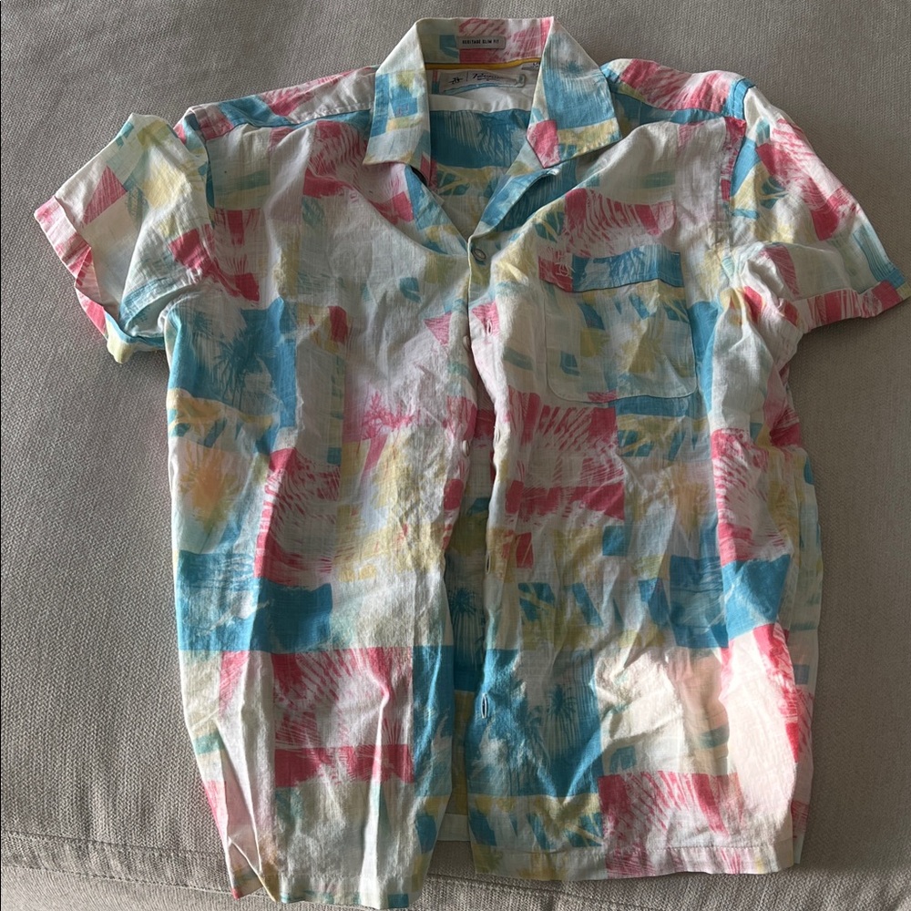 Vibrant Multicolor Casual Button Down Shirt